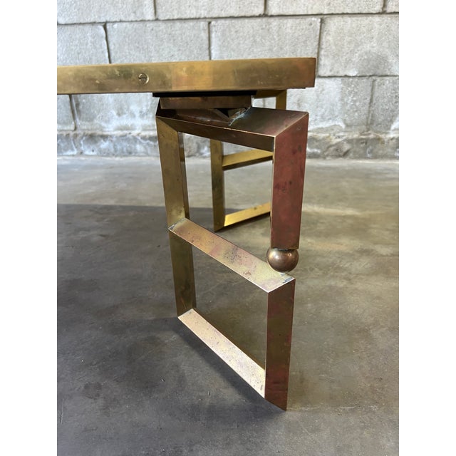 Guy Lefèvre for Maison Jansen “Jansen Paris” Sculptural Brass Coffee Table, 1970s For Sale - Image 11 of 14