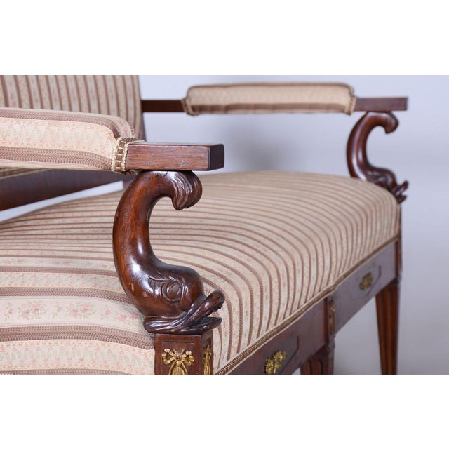 Traditional French Empire Mahogany Sofa, 1860s For Sale - Image 3 of 17