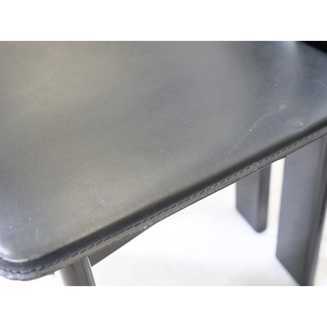 Postmodern Dining Chairs in Black Lacquered Beechwood by Pietro Costantini, 1970s, Set of 4 For Sale - Image 11 of 12