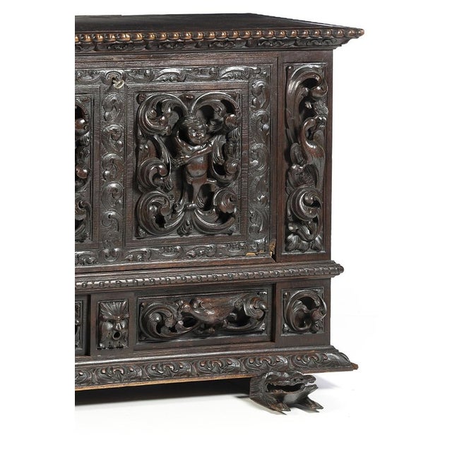 Renaissance Portuguese Chestnut Wood Chest For Sale - Image 4 of 8