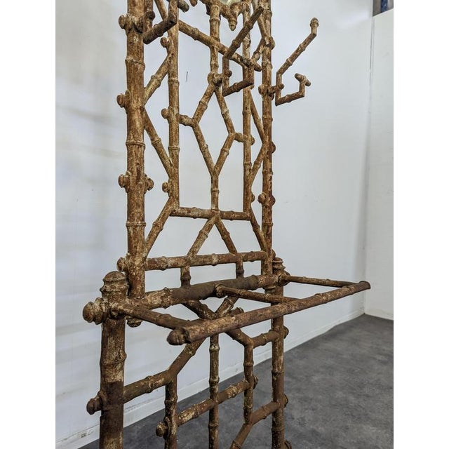 Cast Iron & Faux Bamboo Rack by Deville Pailliette, 1900s For Sale - Image 5 of 7