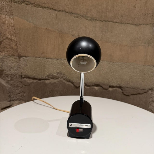 For your consideration, a vintage 1960s space age desk lamp manufactured by Viscount in Japan, styled similarly to the...