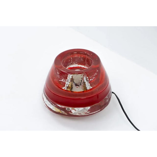 1970s Italian Handmade Glass Table Lamp from Leucos, 1970s For Sale - Image 5 of 11