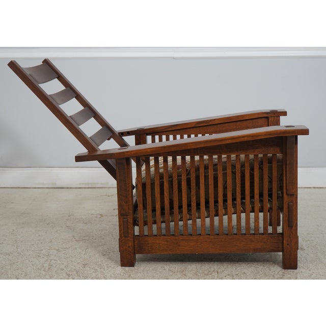 Stickley Stickley Mission Oak Reclining Morris Chair For Sale - Image 4 of 18