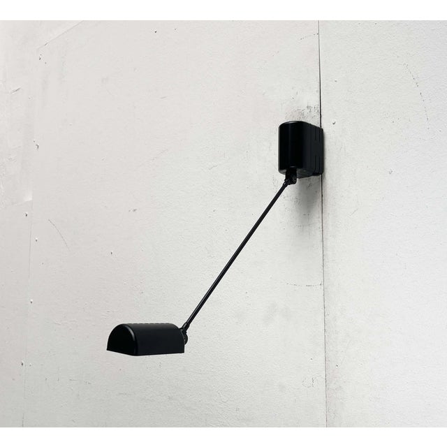 Vintage Italian Black Daphinette Classic Wall Lamp by Tommaso Cimini for Lumina, 1980s For Sale - Image 10 of 18