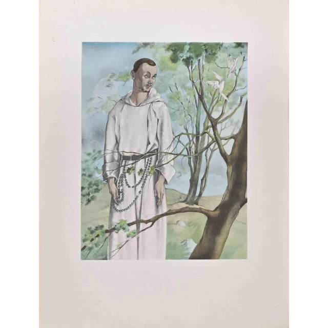 Umberto Brunelleschi, San Francesco, Lithograph, 1930s For Sale