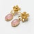 Lotus Rose Quartz Drop Earrings, Pair For Sale - Image 6 of 9