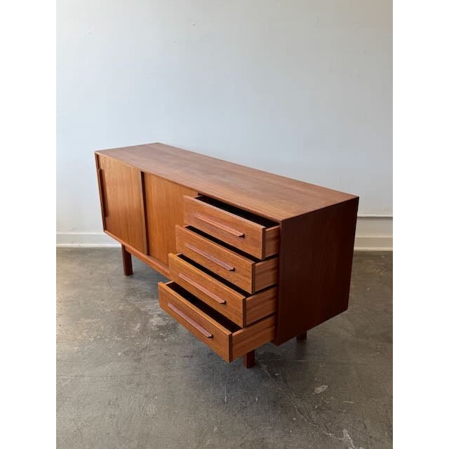 1970's Danish Modern Teak Credenza For Sale - Image 10 of 17