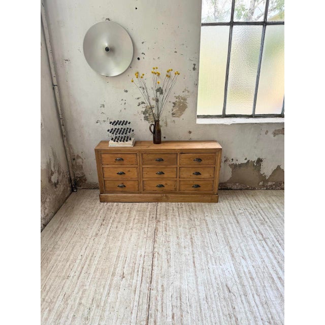Wood Pine Craft Cabinet with Drawers, 1950s For Sale - Image 7 of 18