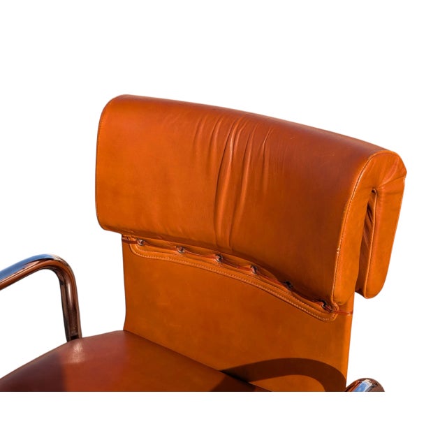 Vintage Tucroma Leather Chairs by Guido Faleschini, 1970s, Set of 4 For Sale - Image 6 of 9