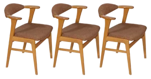 Oakwood Armchairs by Erik Kirkegaard for Høng Stolefabrik, 1960s, Set of 3