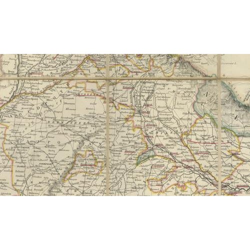 Johnstons Travelling Map of India on Linen in Original Cloth, 1857 For Sale - Image 10 of 14