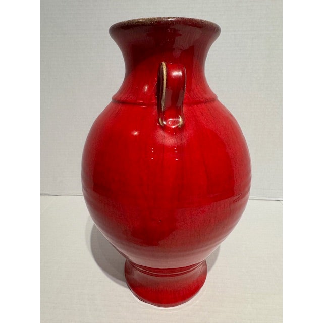 This is a wonderful, rich, deep red signed Vase by Terry King. It is hand made and very collectable. He and his wife...