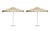 Contemporary Desert Sand 9' Patio Umbrella, Tan & White, Set of 2 For Sale - Image 3 of 3
