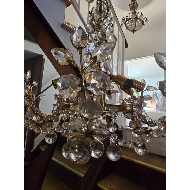 Vintage Mid Century Modern Bagues Style Chandelier For Sale - Image 12 of 12