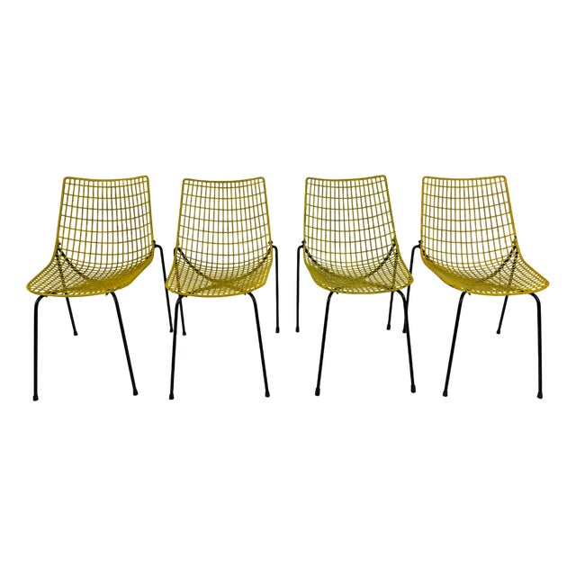 Lacquered Iron Chairs, 1960s, Set of 4 For Sale