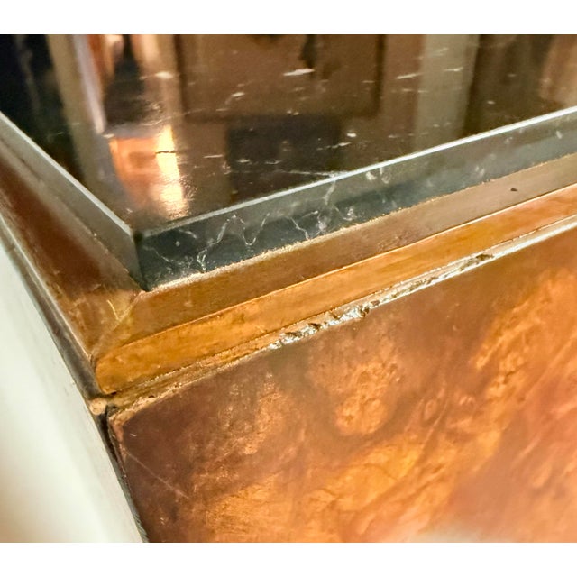 Exquisite Monumental 46" Maitland-Smith Burl Wood "Skyscraper" Pedestal - 1980s Postmodern Art Deco Revival For Sale - Image 10 of 12