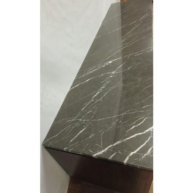 Brown Florence Knoll Marble Top Rosewood Credenza For Sale - Image 8 of 11