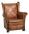 Vintage Sheepskin Wing Lounge Chair For Sale