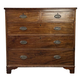 Antique Early Victorian Mahogany Chest of Drawers, 1850s For Sale
