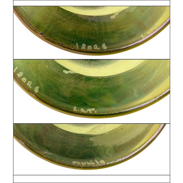 Glass Antique Art Nouveau Favrile King Tut Pattern Glass Vase-Signed For Sale - Image 7 of 7
