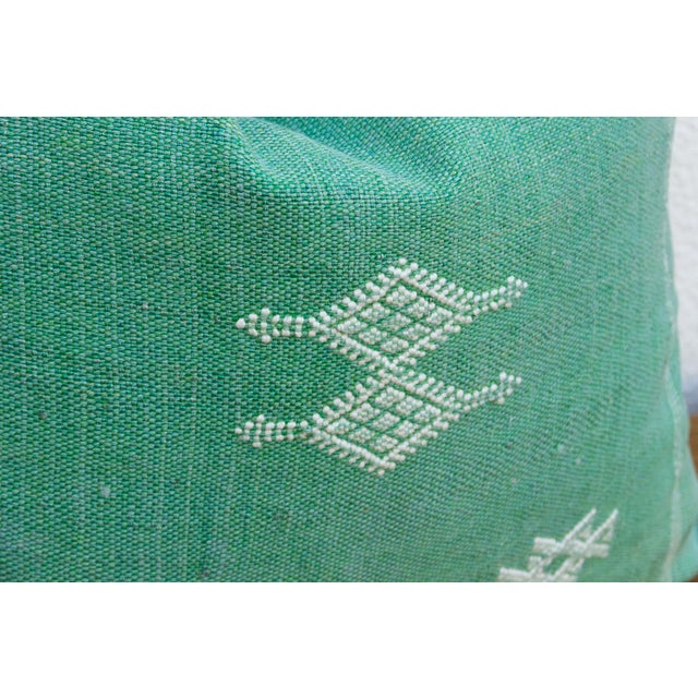 Aqua Trail Cactus Silk Moroccan Pillow For Sale In Los Angeles - Image 6 of 7