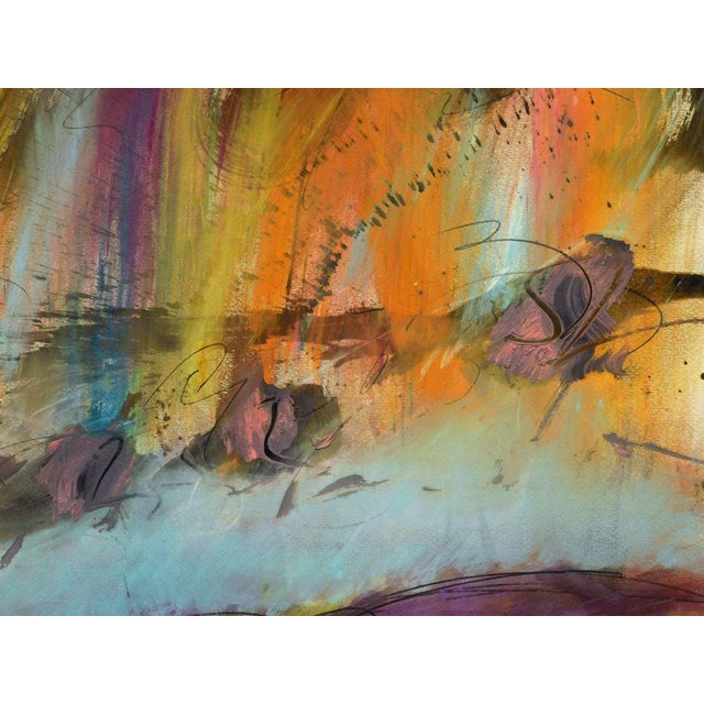 1980s Mark Dickson Untitled Mix Media, Pastel and Watercolor Abstract Hand Signed For Sale In Denver - Image 6 of 6
