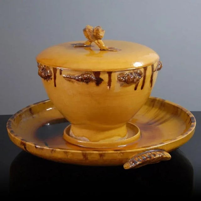 Ceramic French Ceramic Centerpiece Set from Vallauris, 1950s, Set of 2 For Sale - Image 7 of 8