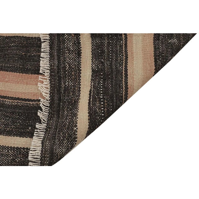 Mid 20th Century Mid 20th Century Striped Vintage Goat Hair Kilim Rug For Sale - Image 5 of 7