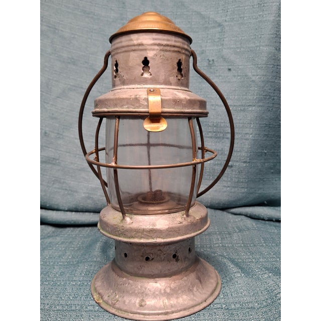 Rare Miniature Bell Top Bell Bottom Antique Lantern "Rain Lantern" Style C. 1870 For Sale - Image 9 of 17