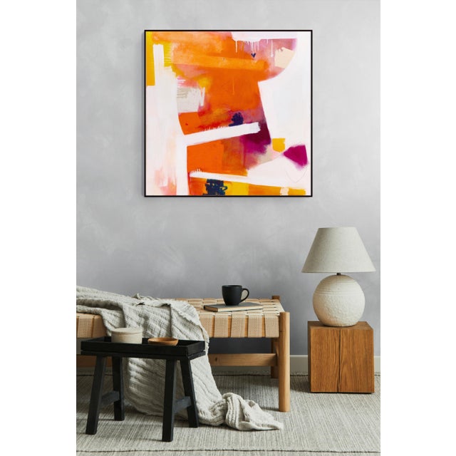 Abstract Contemporary Abstract Oil and Graphite on Canvas "Masthead" by Xanda McCagg For Sale - Image 3 of 5