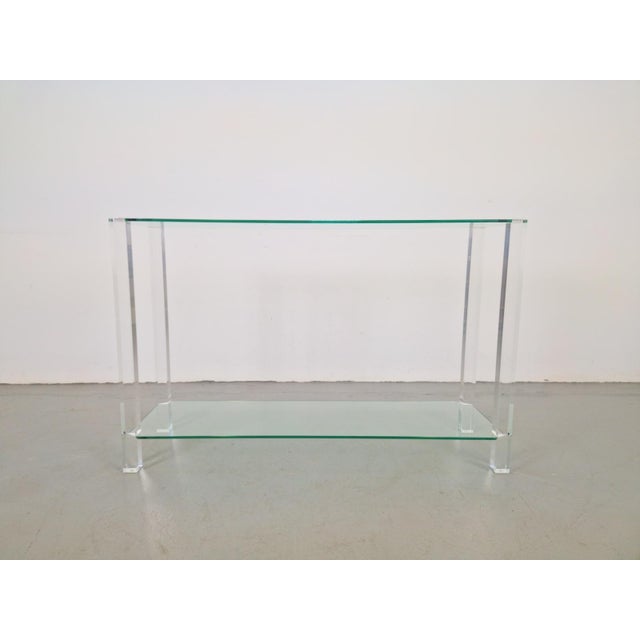 1990s Glass and Acrylic The Hague Console Table from Bor Design, 1990s For Sale - Image 5 of 11