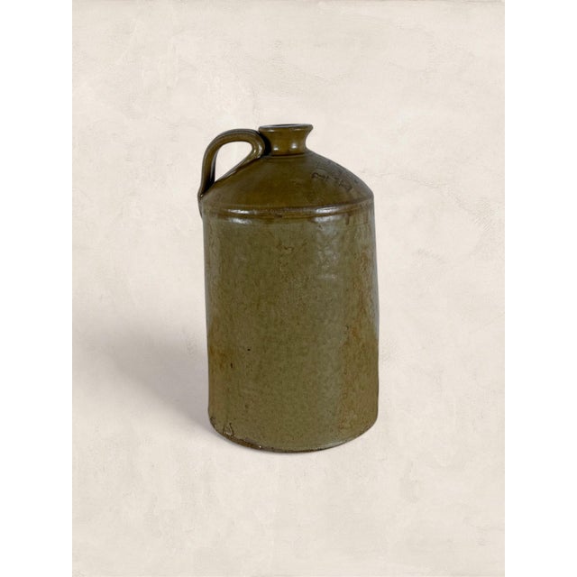English Antique English Weatherhead Salt-Glazed Stoneware Flagon, 1895 For Sale - Image 3 of 8