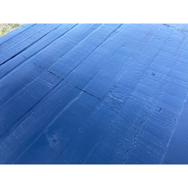 Rh Restoration Hardware Printmakers Executive Desk With Distressed Wood For Sale - Image 10 of 12