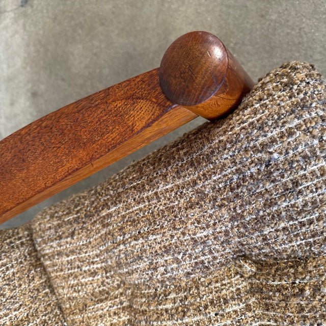 Vintage 1970's Domino Mobler High Back Tweed Lounge Chair For Sale - Image 9 of 11