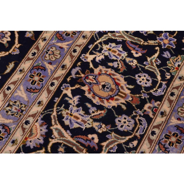 Boho Chic Nahin Blue/Beige Wool Rug - 10'1'' X 12'6'' For Sale - Image 10 of 10