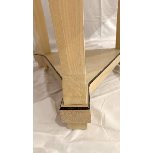 Century Furniture Burl Wood Double Pedestal Dining Table With Two 18” Leaves For Sale - Image 11 of 12