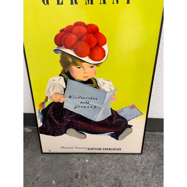 Green Hanns Lohrer "Wiedersehen With Germany" Poster, Framed For Sale - Image 8 of 12