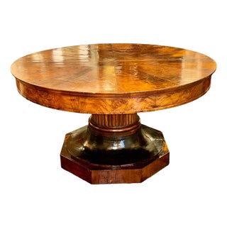 19th C. Italian Walnut Center Table-Consoles For Sale
