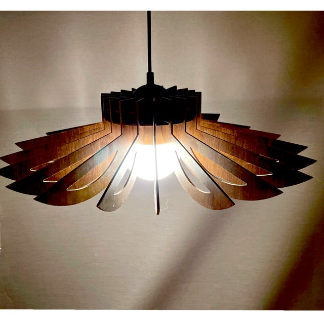 Scandinavian Portuguese Modular Wooden Hanging Lamp, 2010s For Sale - Image 11 of 13