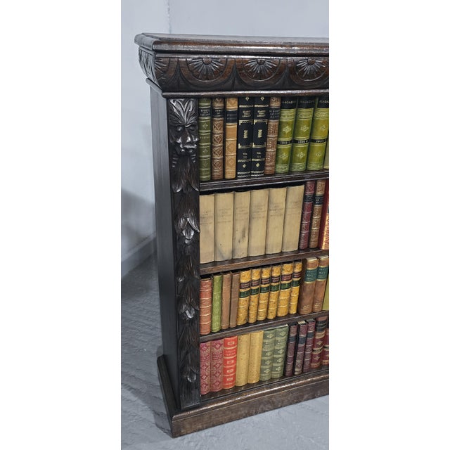 Late 19th Century Adjustable Oak Open Library Bookcase, 1880s For Sale - Image 5 of 10
