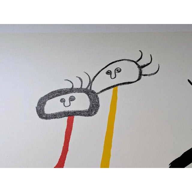 Joan Miro, Surreal Family with Star, Lithograph, 1970s For Sale - Image 4 of 8