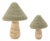 Glittered Wool Mushroom Decor (Set of 2) For Sale