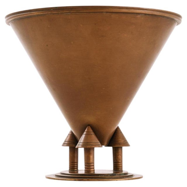 Scandinavian Modern Art Deco Vase in Bronze, 1930s For Sale - Image 6 of 6