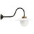 White Vintage Industrial White Enamel, Brass and White Opaline Wall Light For Sale - Image 8 of 8