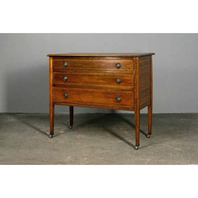 Wood English Style Chest of Drawers For Sale - Image 7 of 15