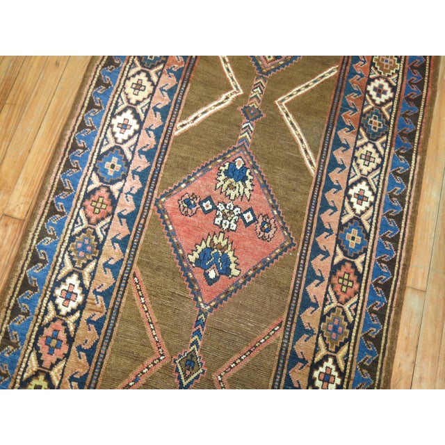 Early 20th Century Zabihi Collection Persian Bakshaish Serab Tribal Runner - 3'6" x 11'9" For Sale In New York - Image 6 of 10