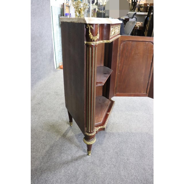 Rare Signed Millet Vernis Martin Paint Decorated French Louis XVI Corner Cabinet For Sale - Image 11 of 12