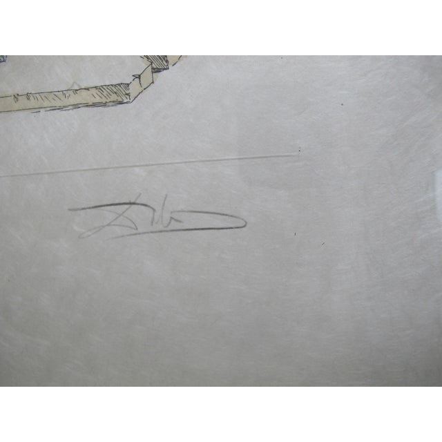 Printmaking Materials Salvador Dali Signed Stamped Limited Edition Calliope From 9 Muses Lithograph For Sale - Image 7 of 12
