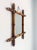 A classic French faux bamboo framed wall mirror with original brass chain hanger and glass. The frame is nicely hand-...